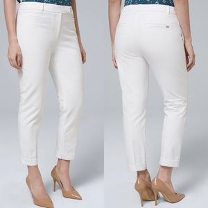 White House Black Market The Slim Crop Dress Pants Cuffed Ankle Pant 4